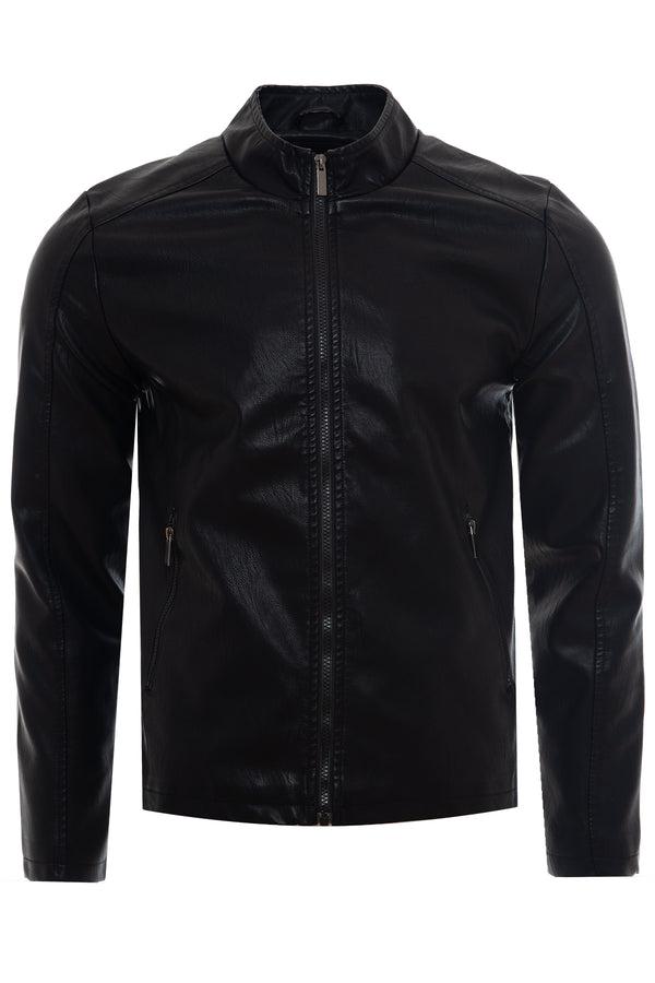 Soulstar Faux Leather Jacket Black