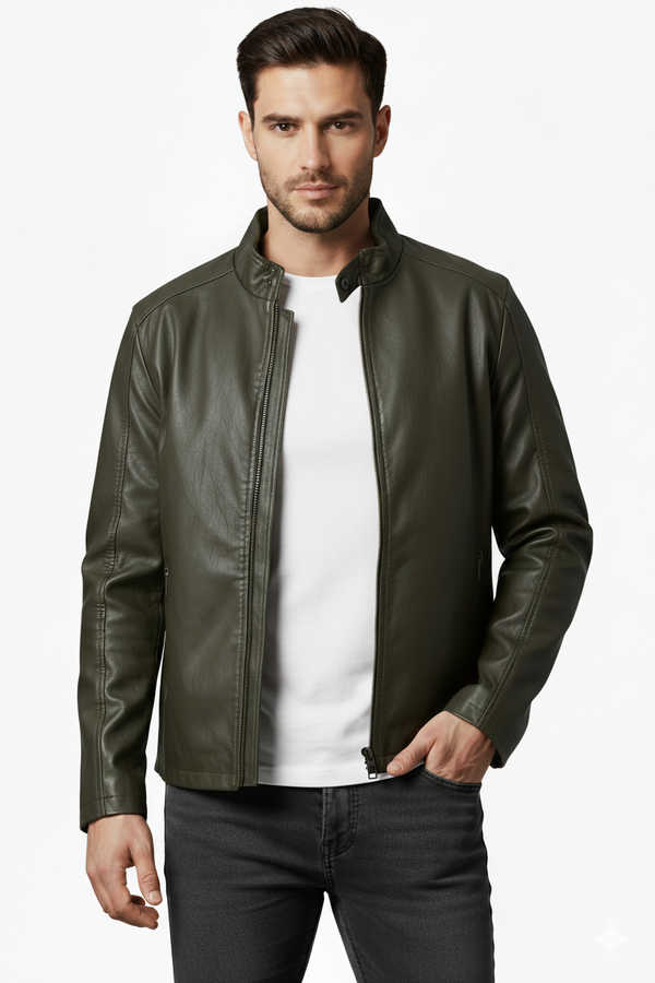 Soulstar Faux Leather Jacket Black