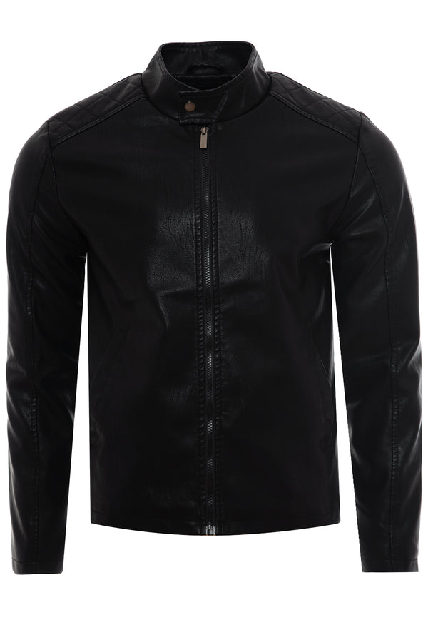 Soulstar Faux Leather Jacket Black