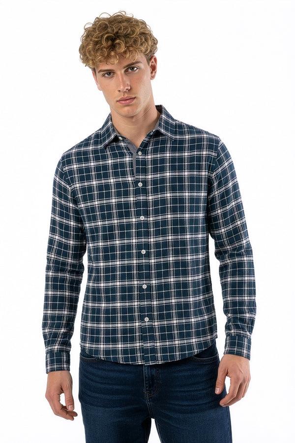 soulstar Flannel Shirt Navy