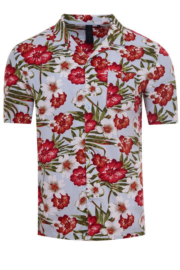 Soulstar Floral Holiday Shirt Blue