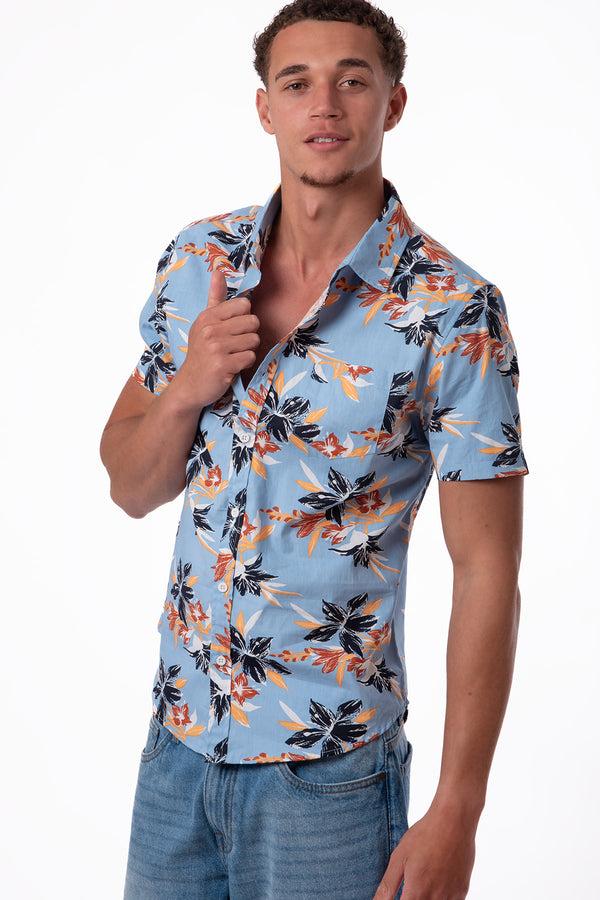soulstar Floral Shirt Blue