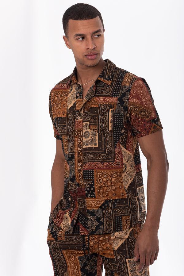soulstar Floral Shirt Brown
