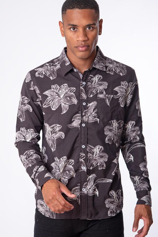 Soulstar Floral Shirt Navy