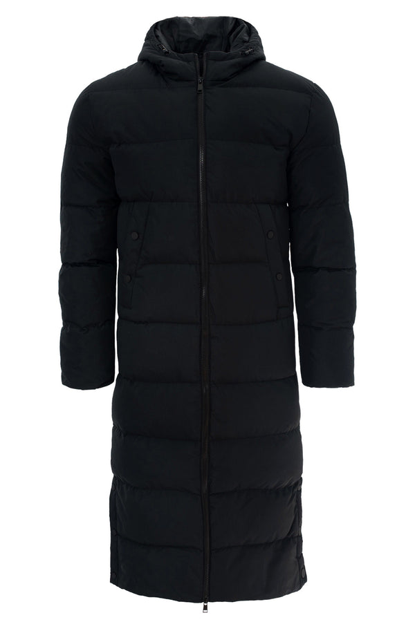 Soulstar Full Length Longline Puffer Jacket Black