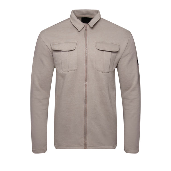 Soulstar Full Zip Collared Sweatshirt Black