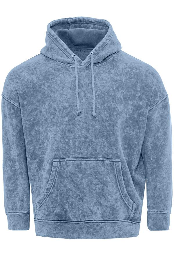 Soulstar Grennan Acid Wash Hooded Sweatshirt Gray