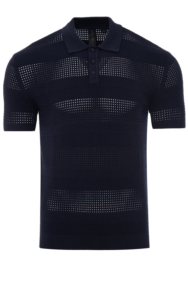 Soulstar Half Button Polo Navy