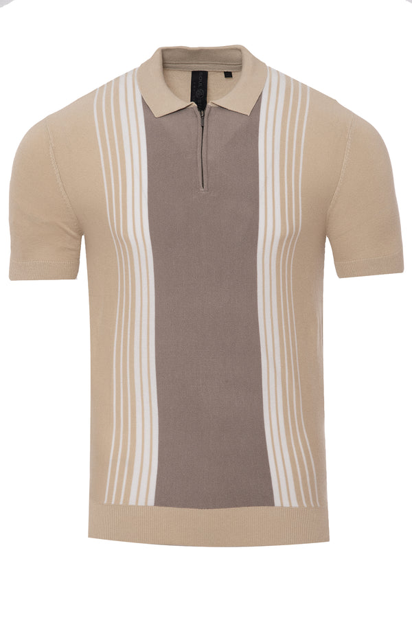 Soulstar Half Zip Collar Knitwear Taupe