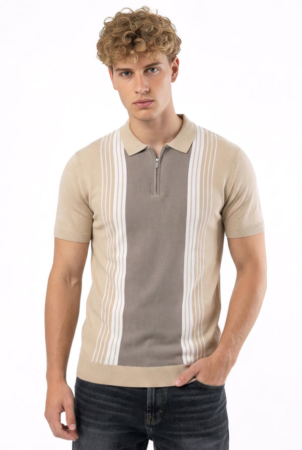 soulstar Half Zip Collar Knitwear Taupe