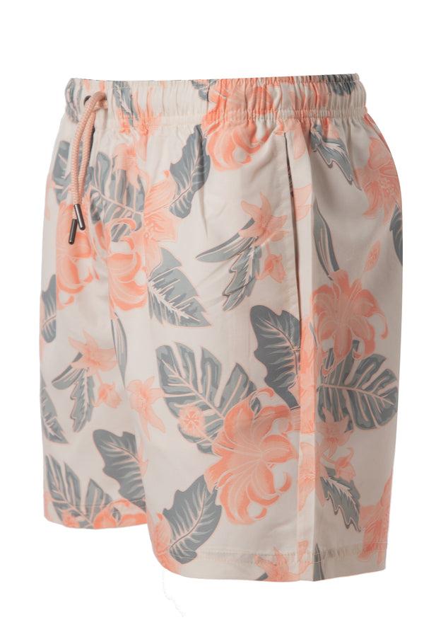 Soulstar Leaf Print Swim Short Blue