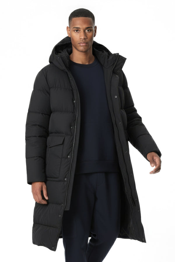 Soulstar Longline Puffer Coat Black