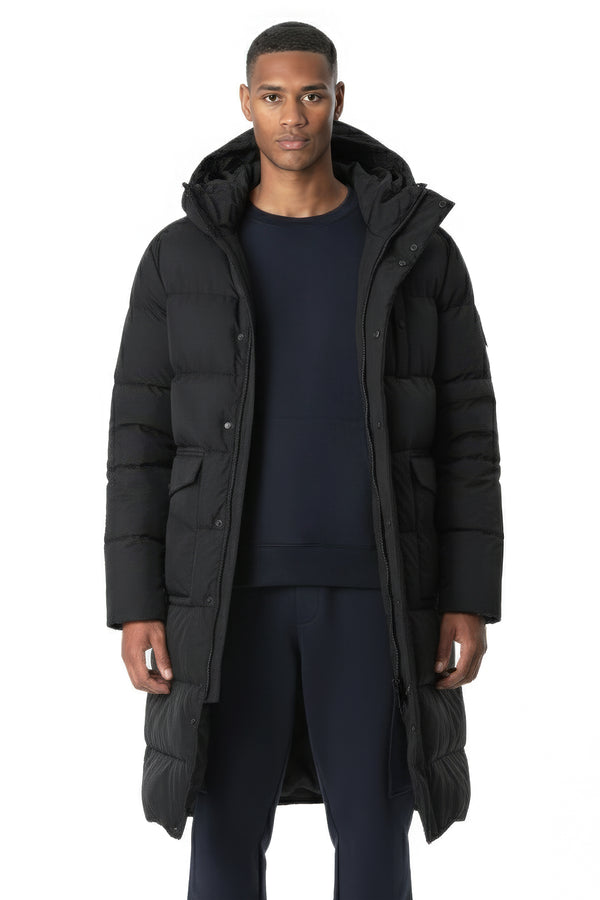 Soulstar Longline Puffer Coat Black