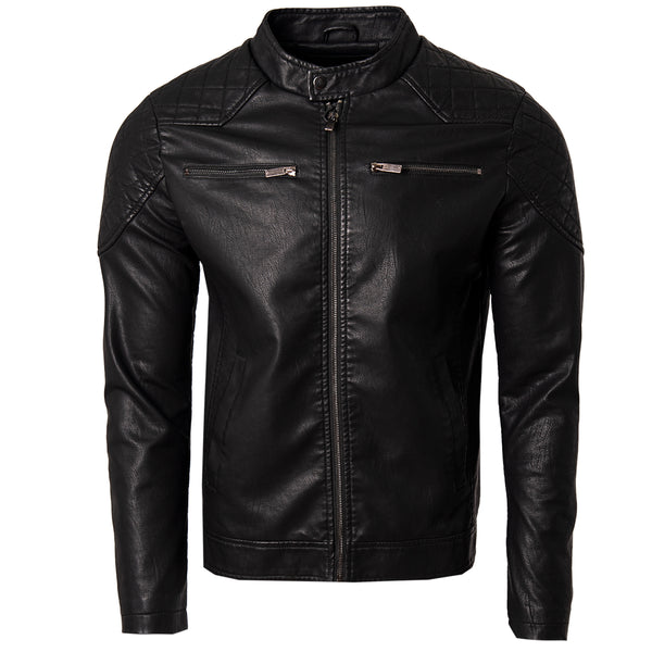 Soulstar Men's Biker Jacket Black