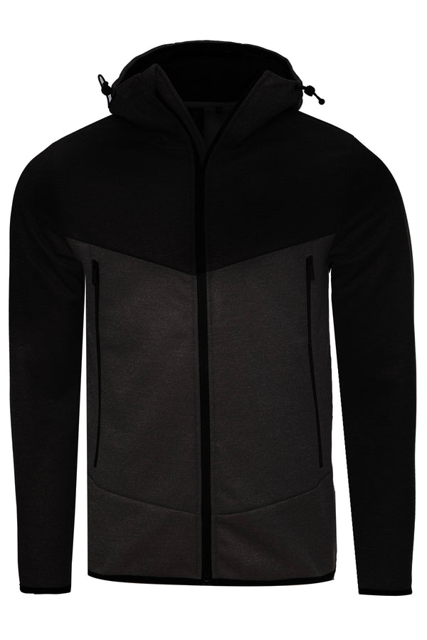 Soulstar Men's Casual Zip-Up Sweatshirt Navy