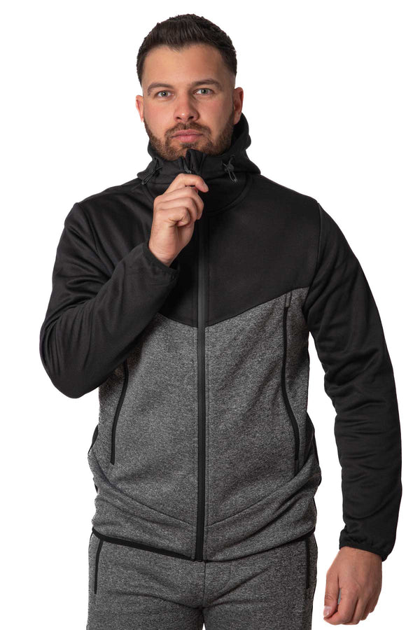 Soulstar Men's Casual Zip-Up Sweatshirt Navy