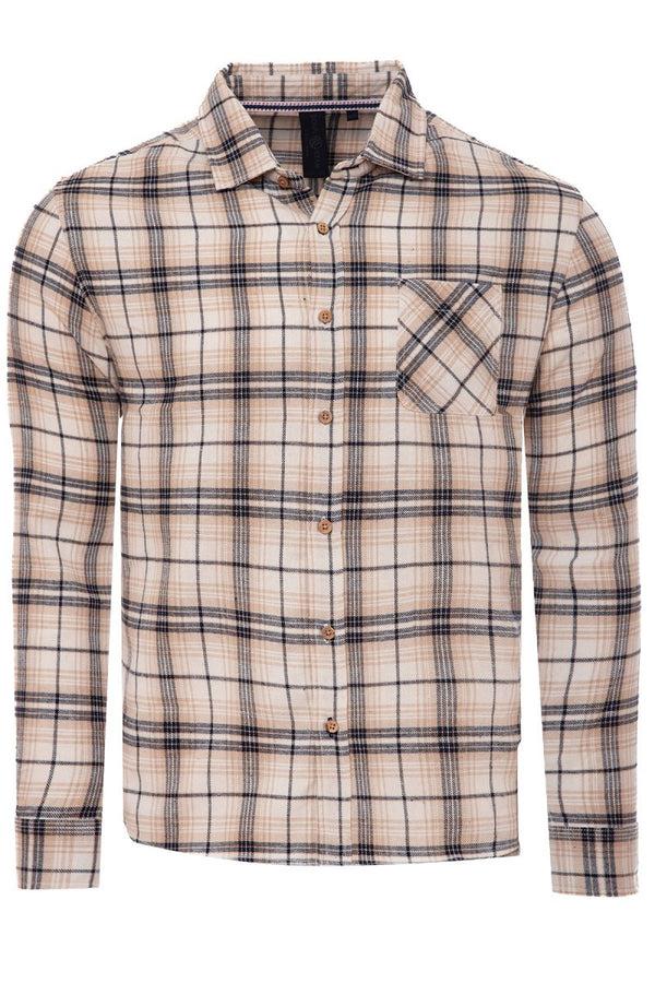 Soulstar Men's Check Flannel Shirt Navy