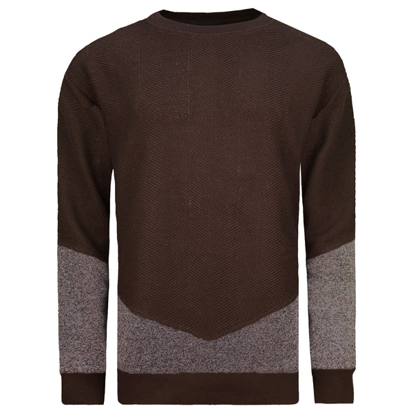 Soulstar Men's Chevron Panel Sweatshirt Black