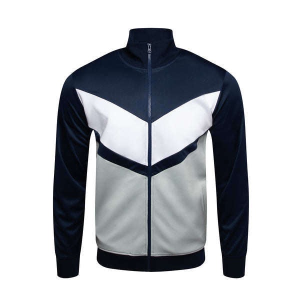 Soulstar Men's Chevron Track Jacket Navy