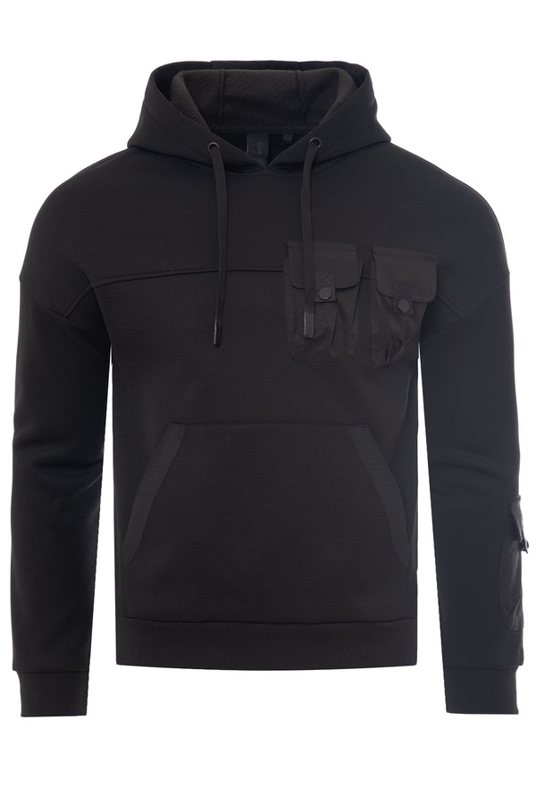 Soulstar Men's Classic Hooded Sweatshirt Black