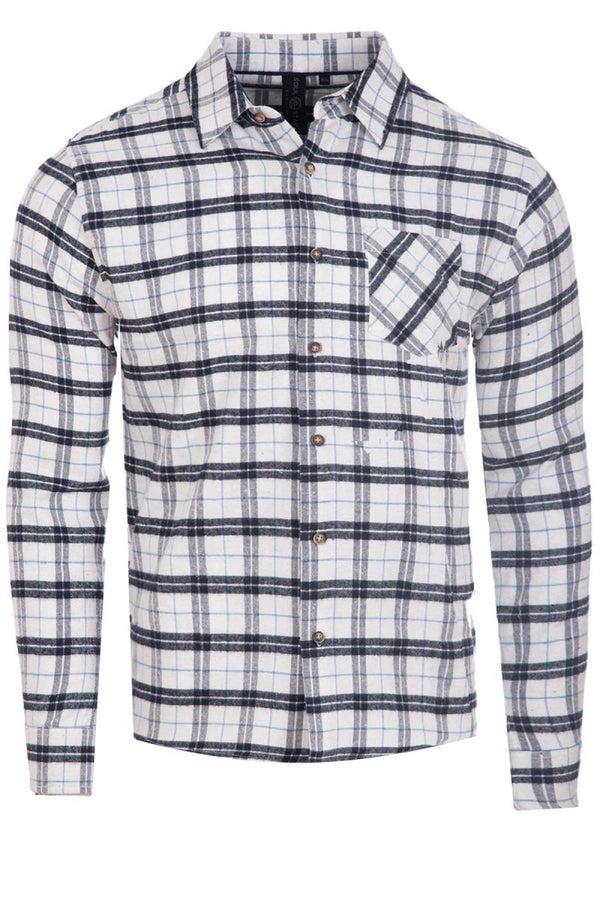 Soulstar Men's Classic Long Sleeve Overshirt Navy