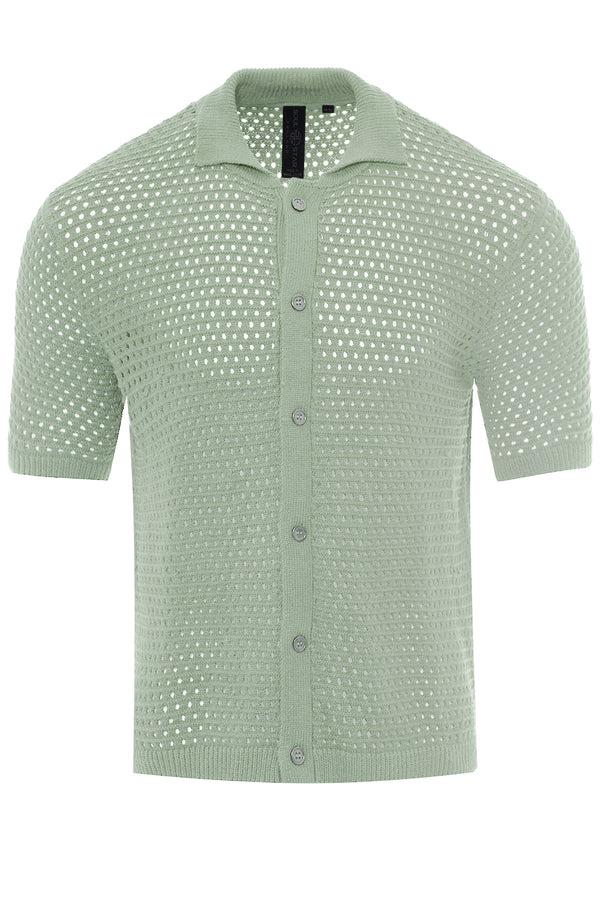 Soulstar Men's Classic Short Sleeve Knit Polo Ecru