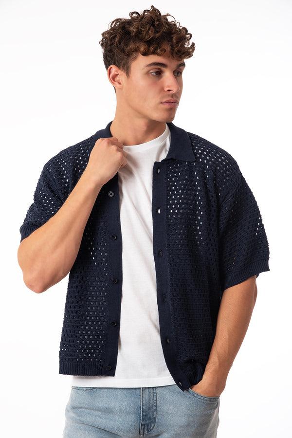 soulstar Men's Classic Short Sleeve Knit Polo Ecru