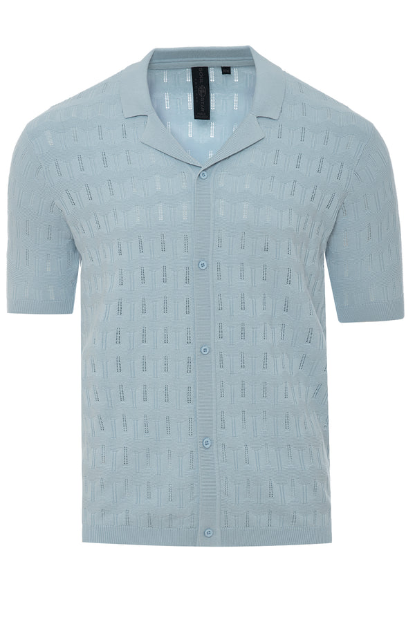 Soulstar Men's Classic Short Sleeve Knit Top Ecru