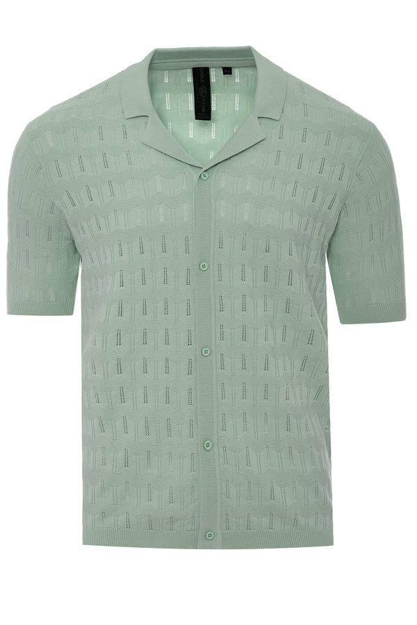 Soulstar Men's Classic Short Sleeve Knit Top Ecru