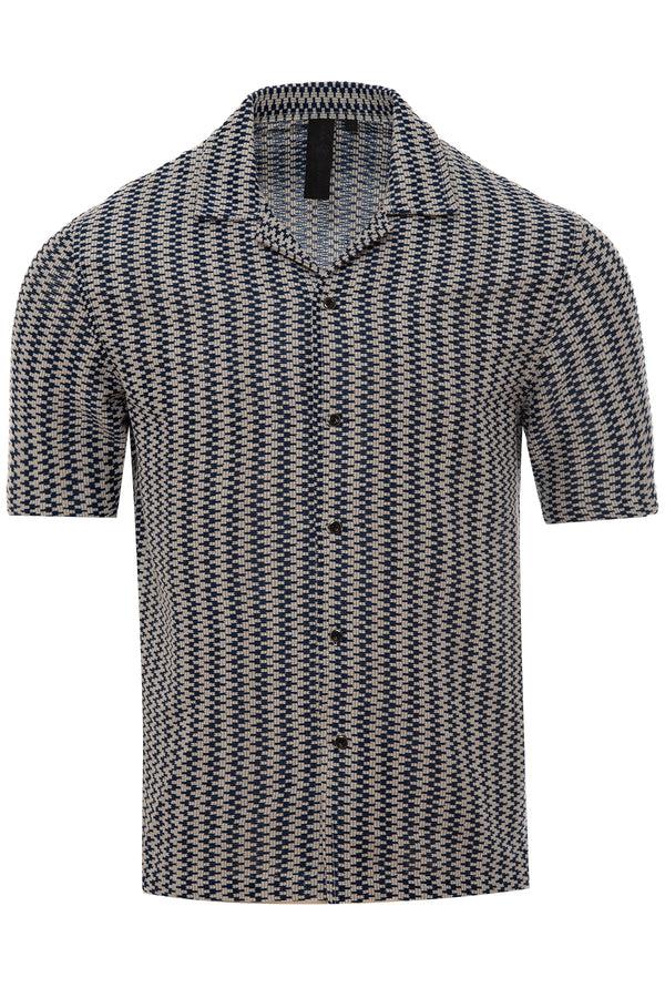 Soulstar Men's Crochet Shirt Blue