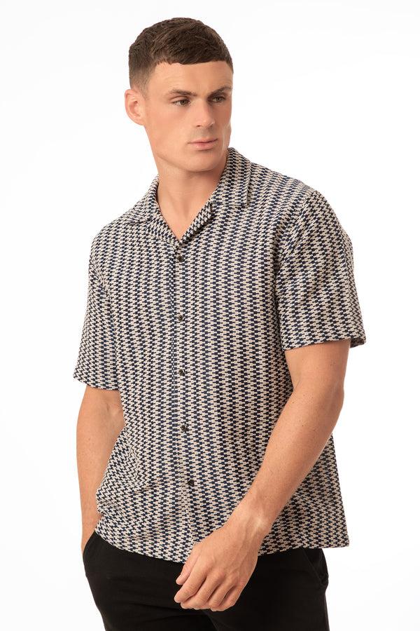 Soulstar Men's Crochet Shirt Blue