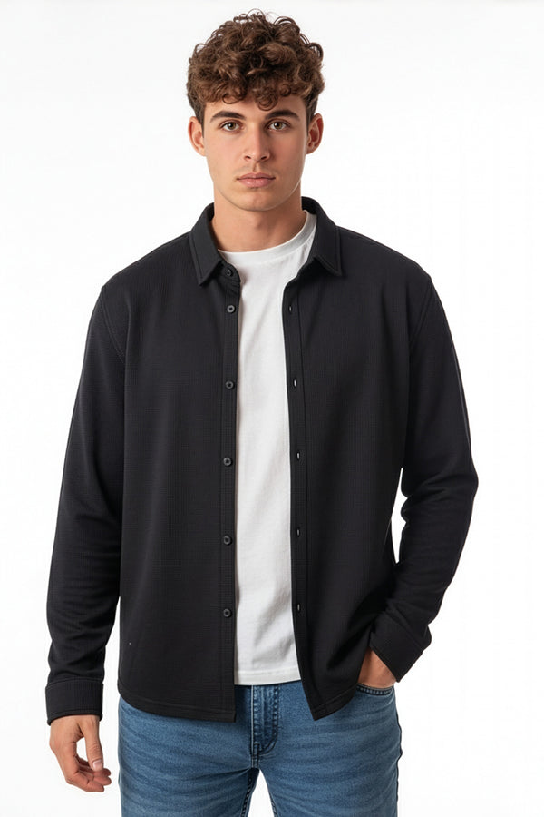 Soulstar Men's Essential Long Sleeve Shirt Black