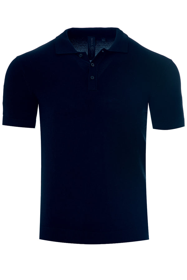 Soulstar Men's Essential Plain Knit Sweater Navy