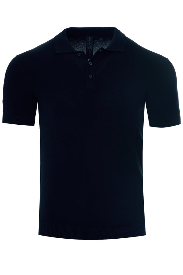 Soulstar Men's Essential Plain Knit Sweater Navy