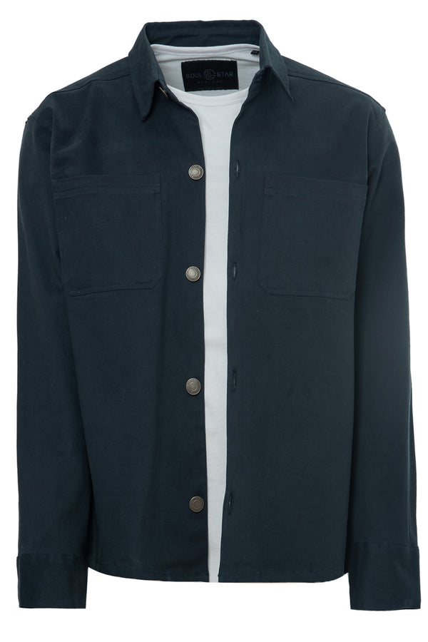 Soulstar Men's Essential Utility Shacket Olive