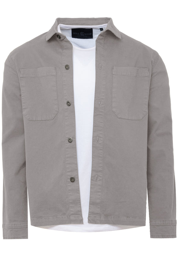 Soulstar Men's Essential Utility Shacket Olive