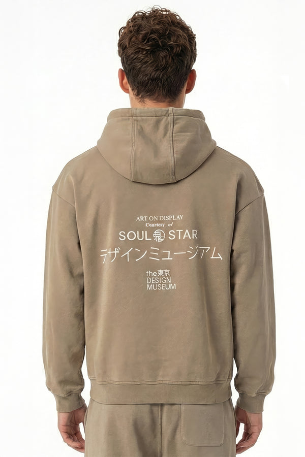 Soulstar Men's Graphic Hoodie - Art On Display Navy