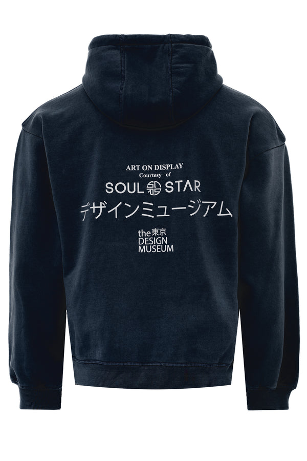 Soulstar Men's Graphic Hoodie - Art On Display Navy