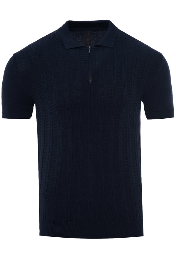 Soulstar Men's Half-Zip Knit Sweater Navy