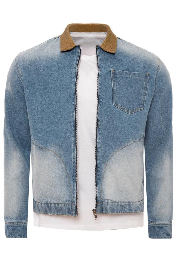 Soulstar Men's Heavyweight Denim Shacket Mid Blue