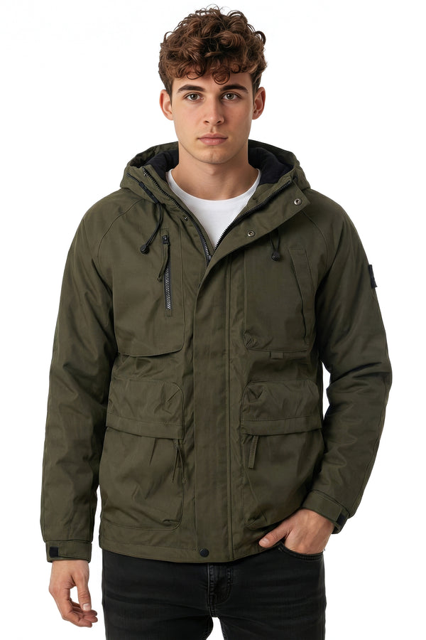 soulstar Men's Hooded Coat Beige