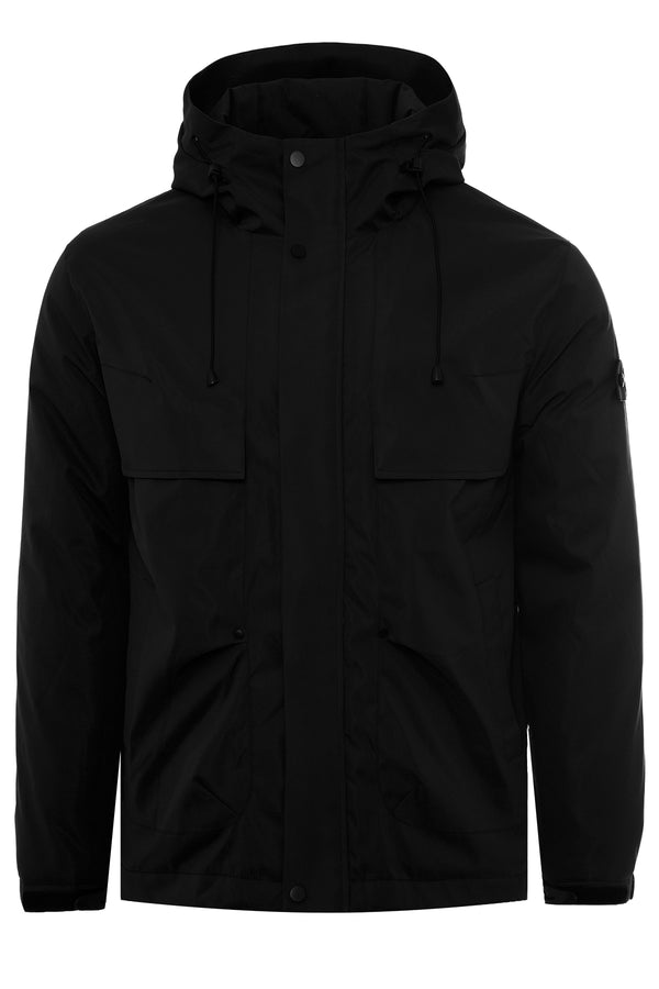 Soulstar Men's Hooded Coat Black