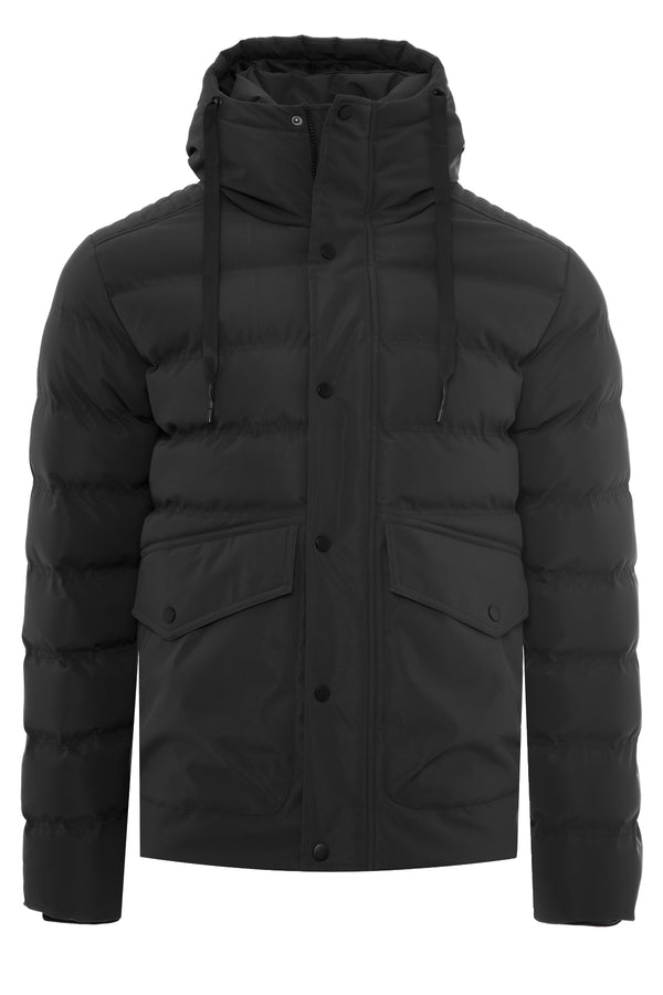 Soulstar Men's Hooded Puffer Jacket Charcoal