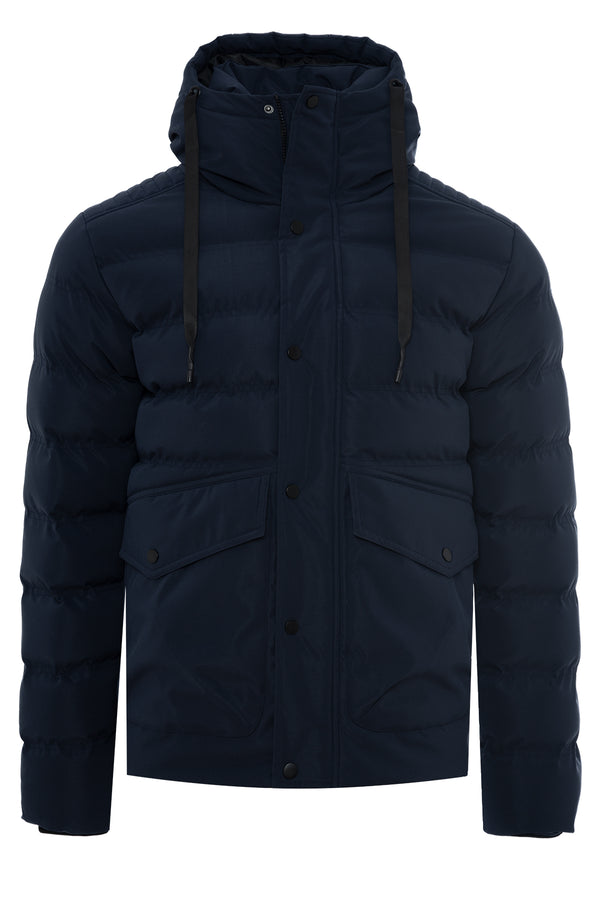 Soulstar Men's Hooded Puffer Jacket Charcoal