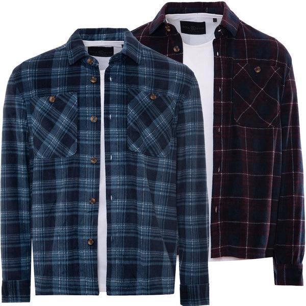 Soulstar Men's Plaid Shacket Red
