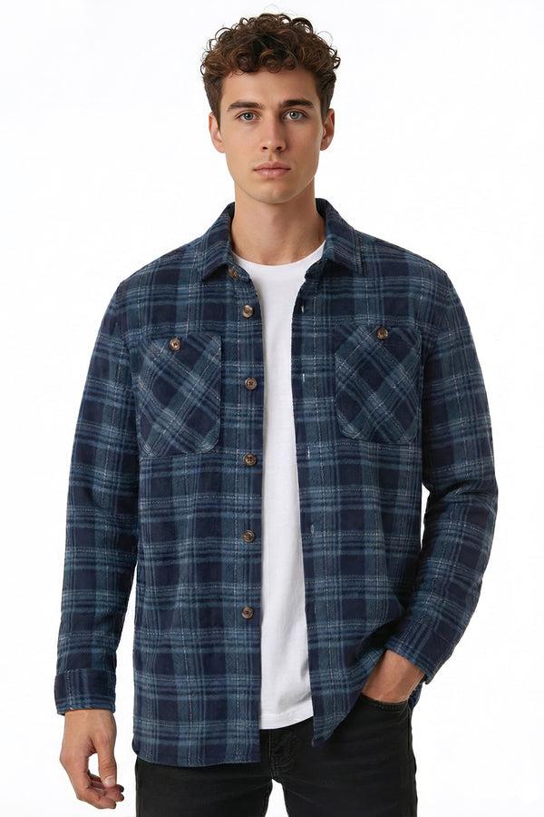 Soulstar Men's Plaid Shacket Red