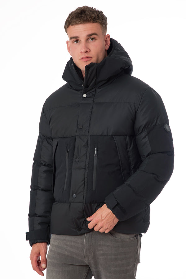 Soulstar Men's Quilted Puffer Jacket Black