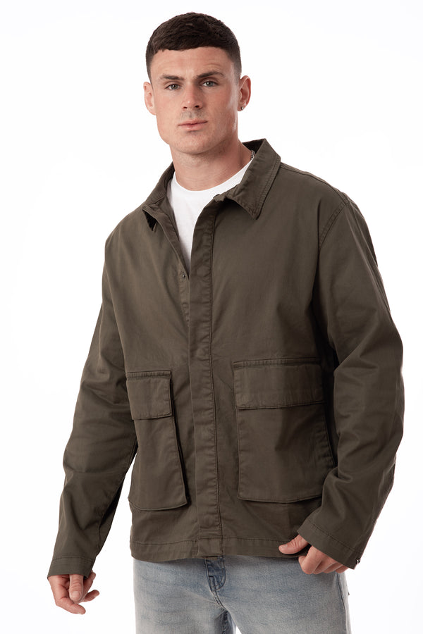 soulstar Men's Shacket Olive