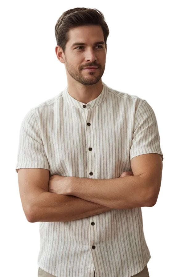 soulstar Men's Shirt Beige