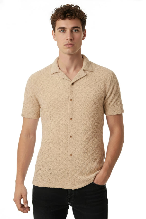 soulstar Men's Shirt Beige